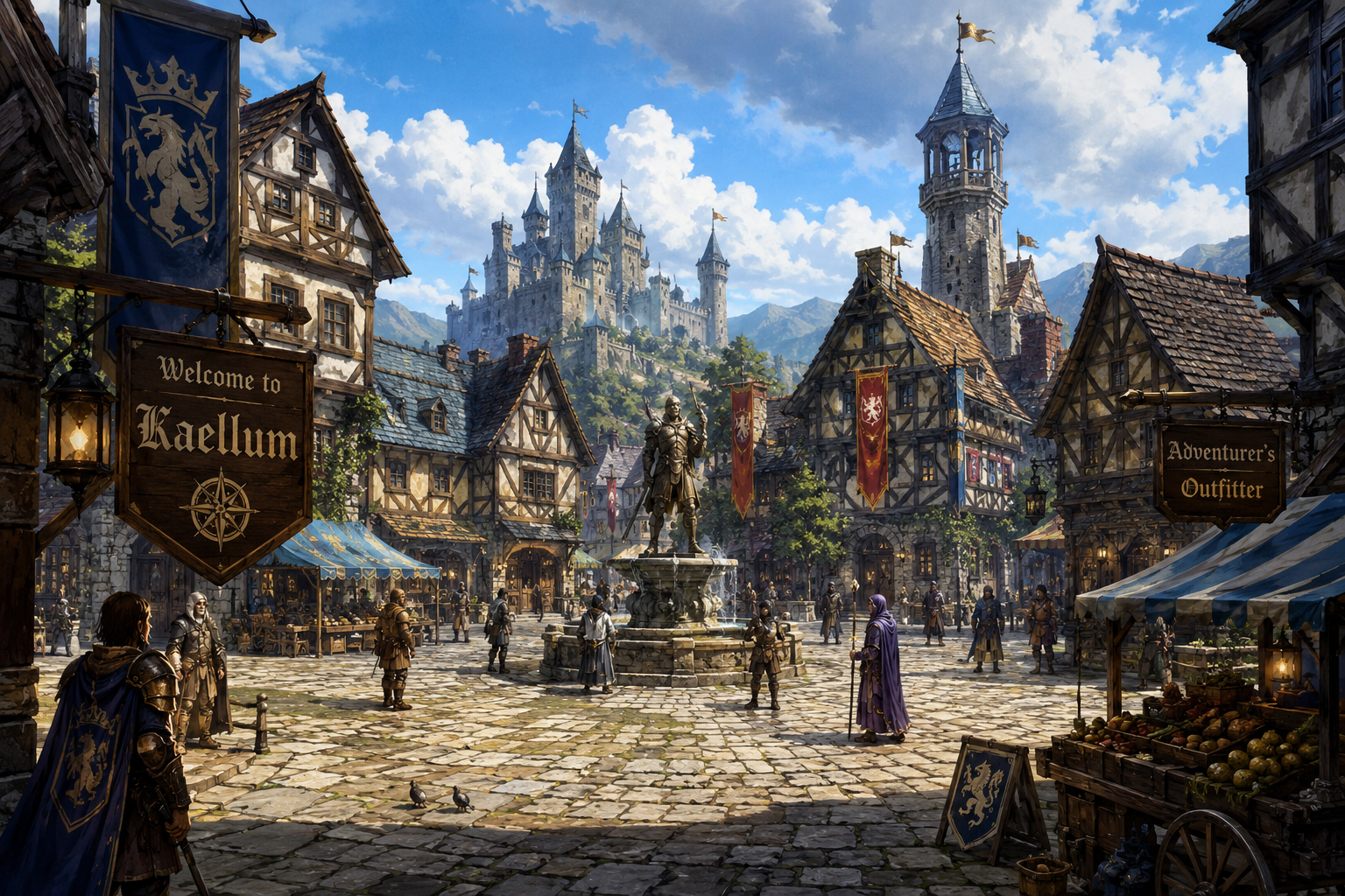 The town square of Kaellum
